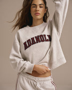 Loose Fit Sweatshirt - Light Grey Melange