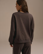Loose Fit Sweatshirt - Coffee Bean
