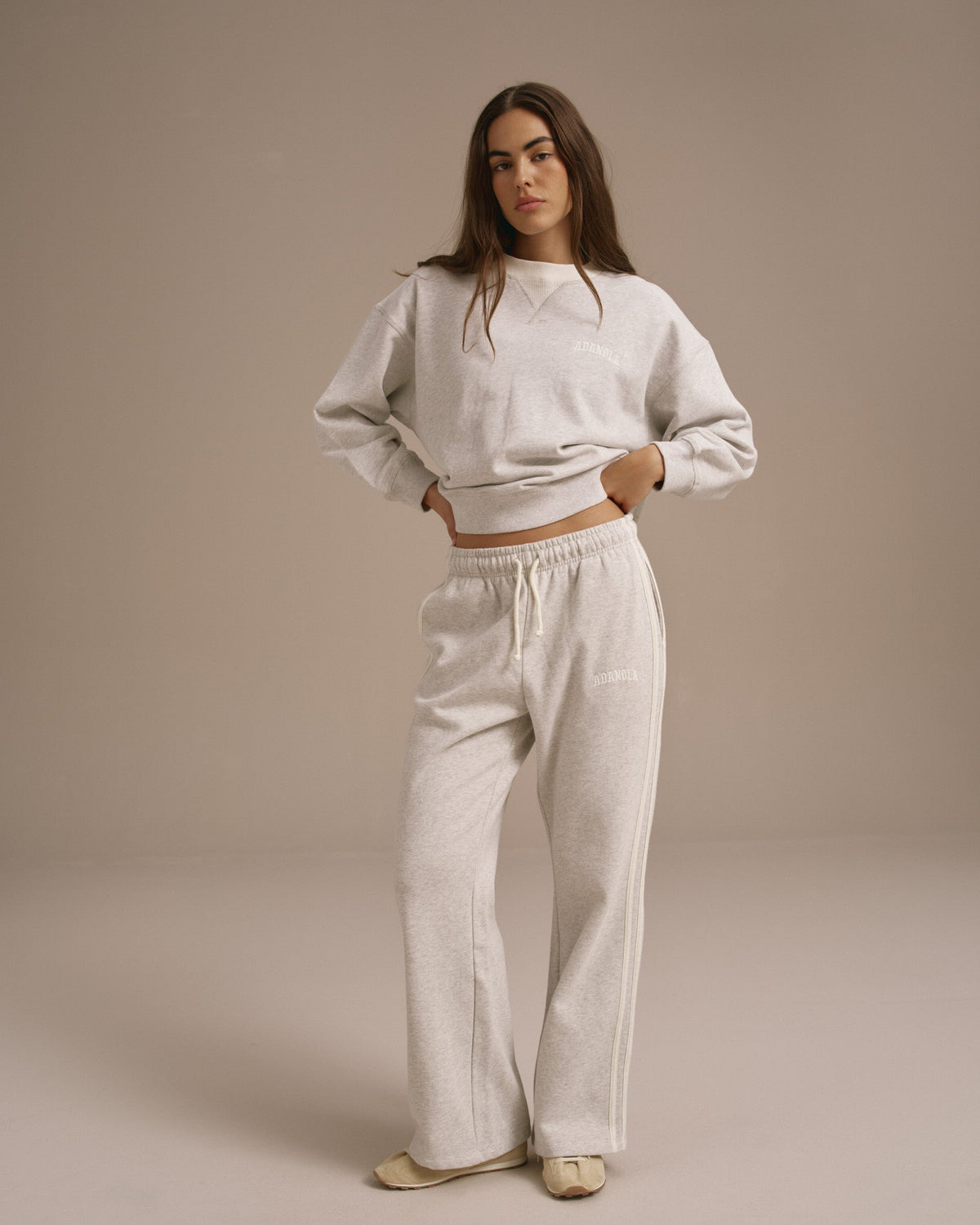 Loose Fit Sweatshirt - Light Grey Melange