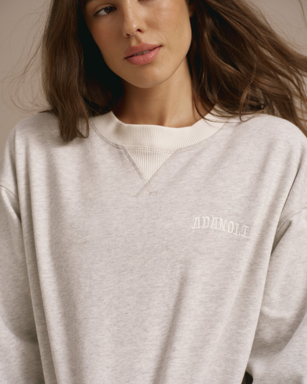 Loose Fit Sweatshirt - Light Grey Melange