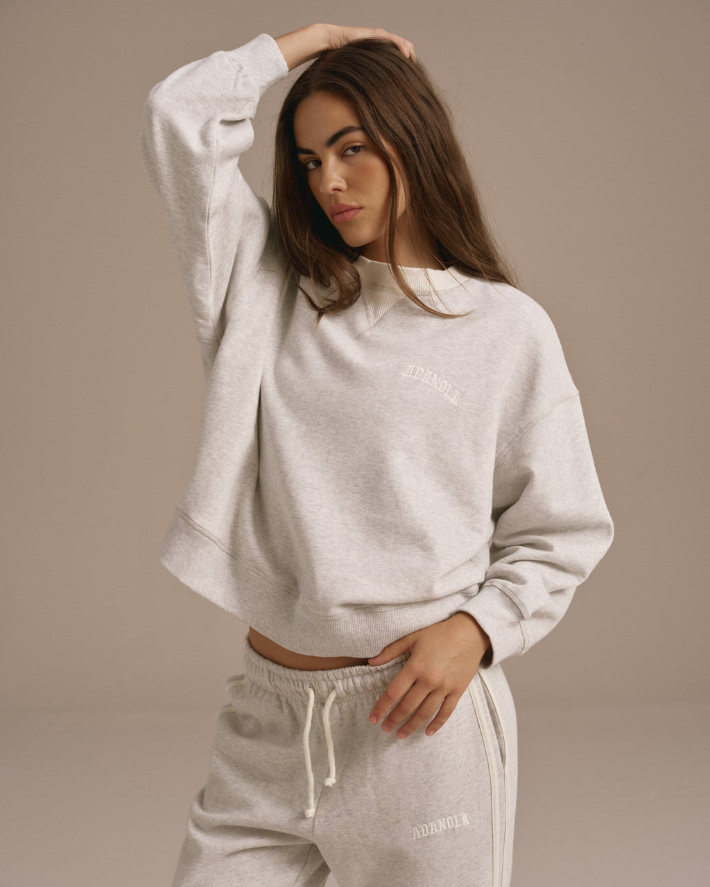 Loose Fit Sweatshirt - Light Grey Melange