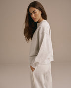 Loose Fit Sweatshirt - Light Grey Melange