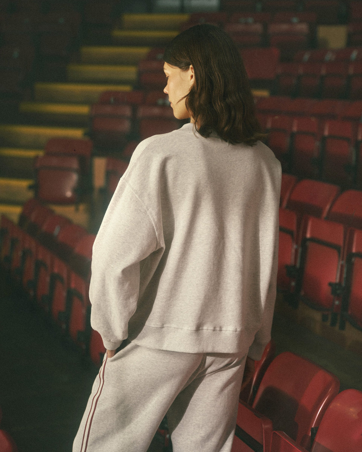 Loose Fit Sweatshirt - Light Grey Melange