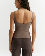 Ultimate V-Neck Top - Dusty Brown
