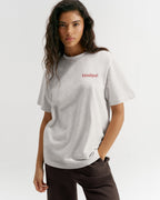Oversized T-shirt - Light Grey Melange