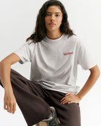 Oversized T-shirt - Light Grey Melange