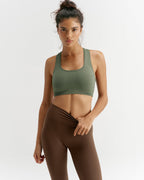 Classic Seamless Racer Back Bra - Thyme Green