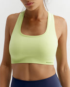Classic Seamless Racer Back Bra - Washed Lime Green