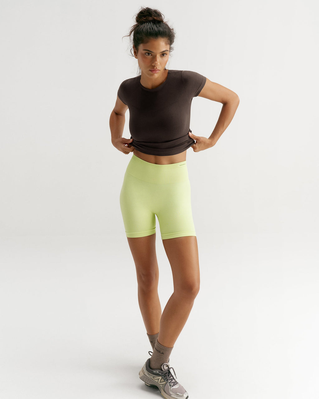 Seamless Short Sleeve Top - Coffee Bean