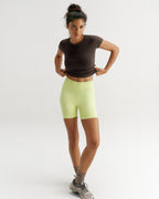 Seamless Short Sleeve Top - Coffee Bean