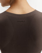 Seamless Short Sleeve Top - Coffee Bean