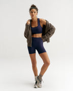 Classic Seamless Racer Back Bra - Navy Blue