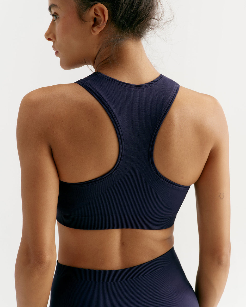 Classic Seamless Racer Back Bra - Navy Blue