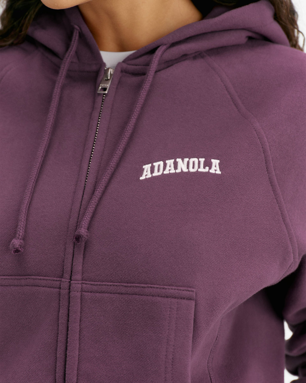 Zip Through Hoodie - Elderberry Purple