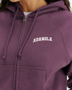 Zip Through Hoodie - Elderberry Purple