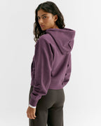 Zip Through Hoodie - Elderberry Purple