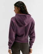 Zip Through Hoodie - Elderberry Purple