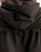Ruched Detail Zip Up Jacket - Coffee Bean