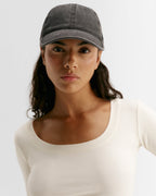 Adanola Script Washed Cap - Graphite Grey