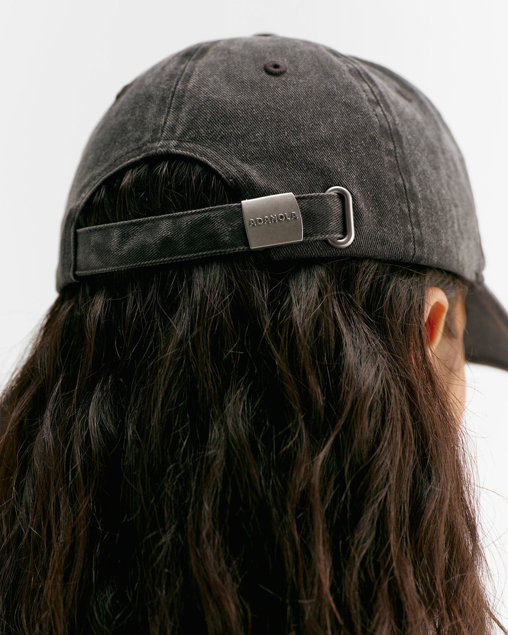 Adanola Script Washed Cap - Graphite Grey