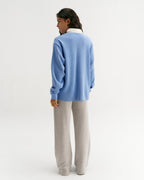 Oversized Rugby Top - Blossom Blue