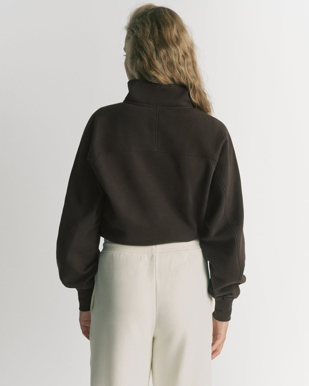Studio Henley Sweatshirt - Coffee Bean