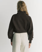 Studio Henley Sweatshirt - Coffee Bean