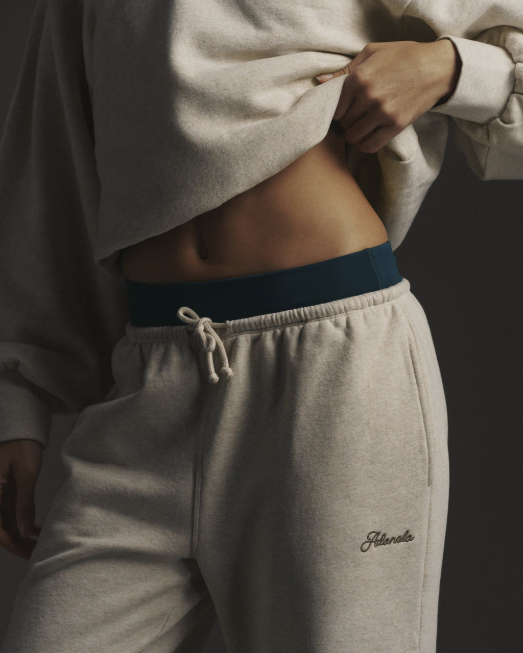Studio Loose Fit Sweatpants - Oatmeal Marl