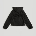 Ruched Detail Zip Up Jacket - Coffee Bean
