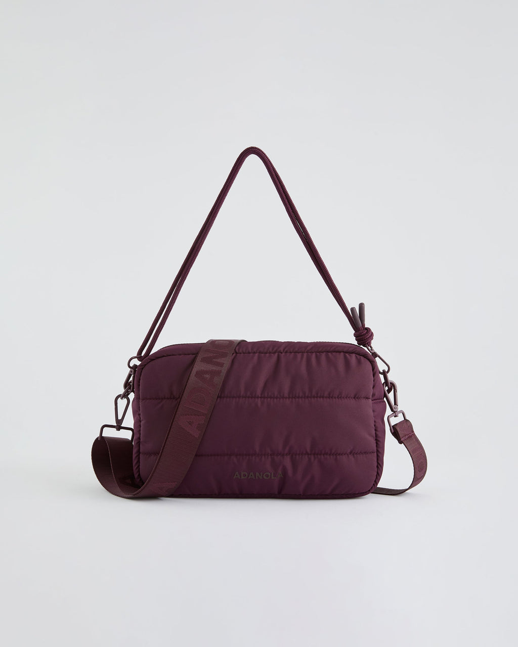 Branded Multi-Strap Bag - Dark Cherry