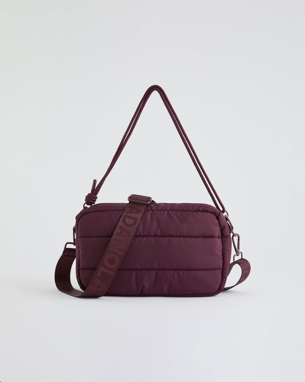 Branded Multi-Strap Bag - Dark Cherry