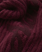Chunky Boucle Scarf - Damson
