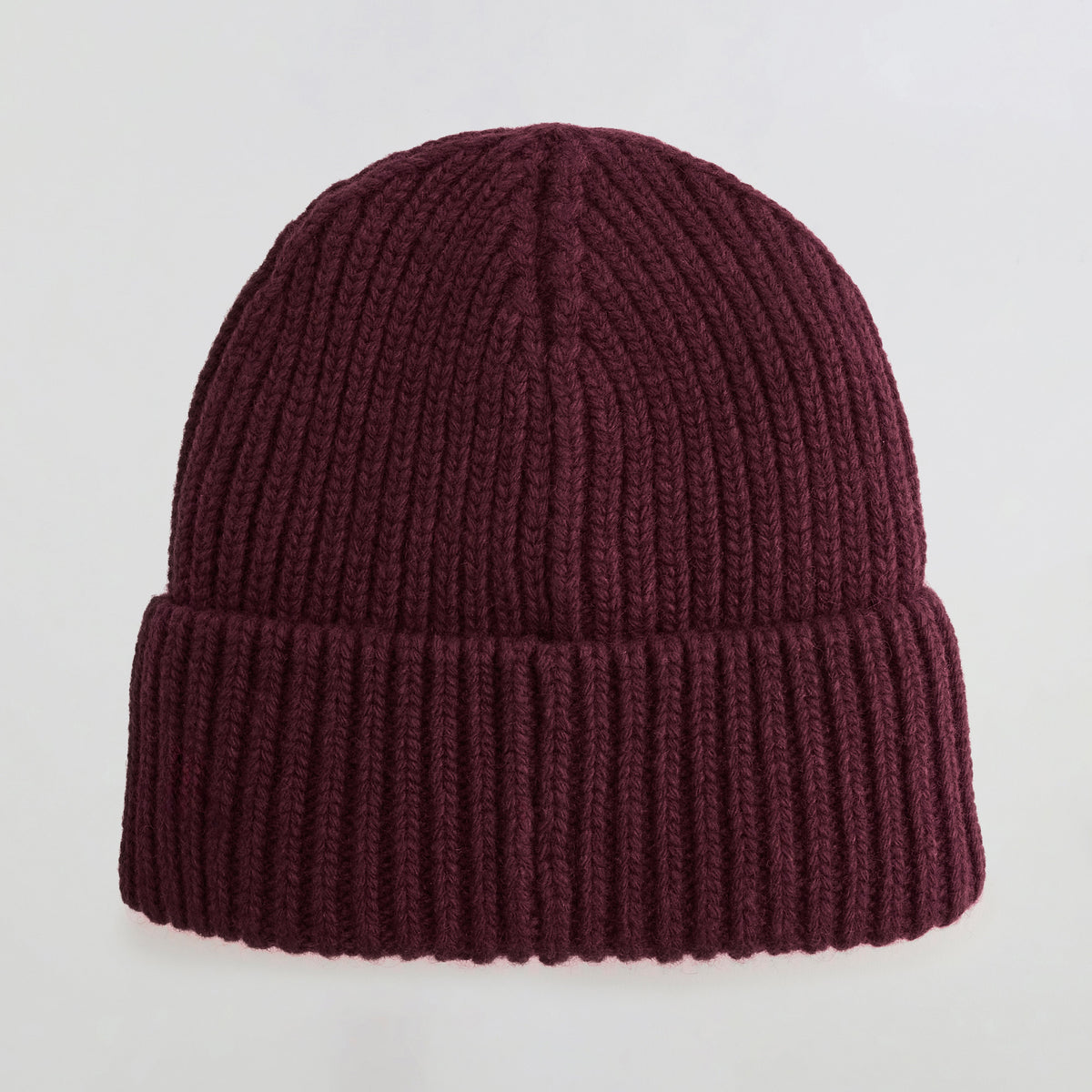 Rib Knit Beanie - Damson