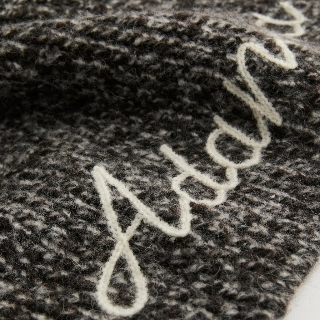 Knit Marl Scarf - Coffee Bean