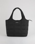 Quilted Nylon Shoulder Bag - Black