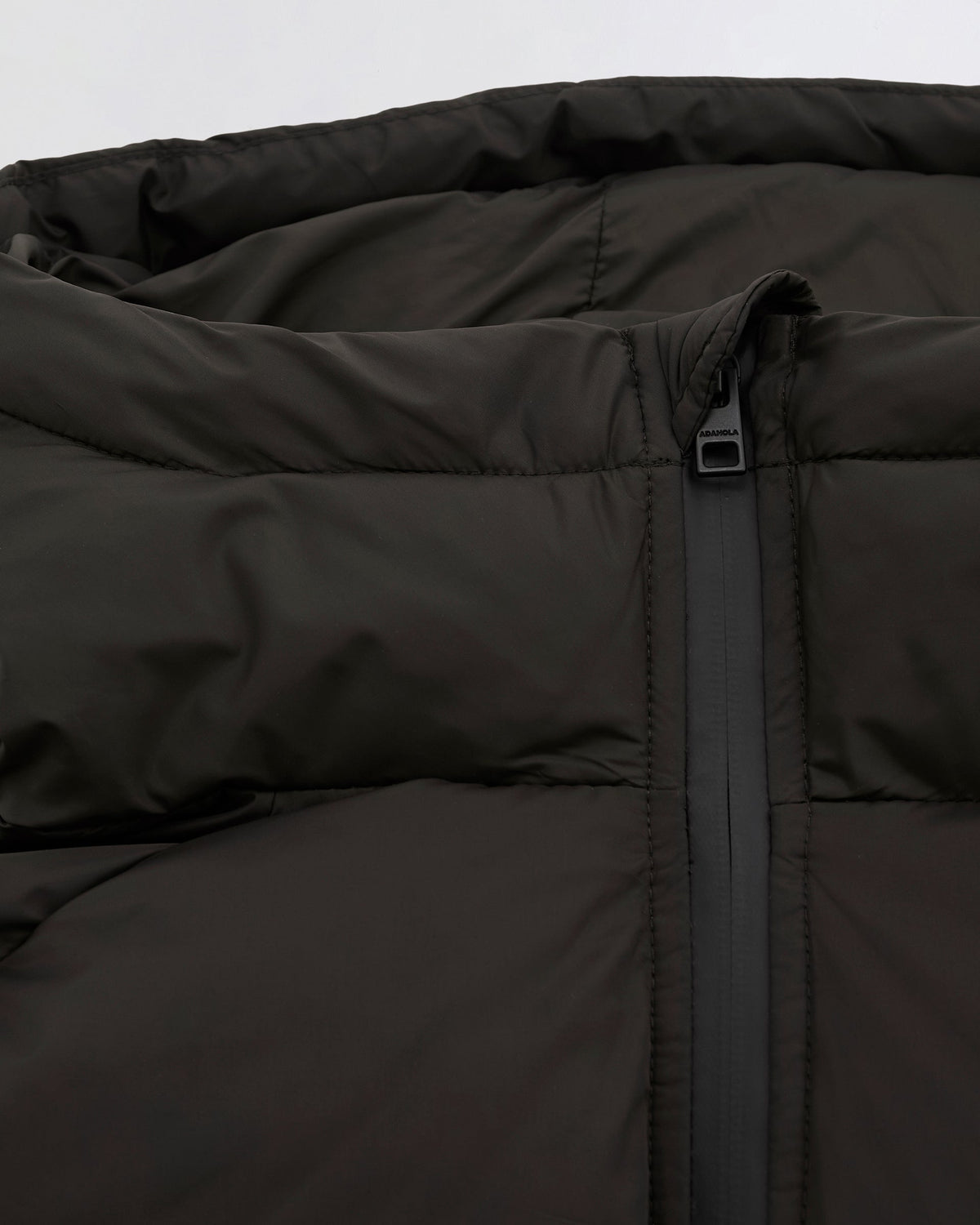 Funnel Neck Balloon Sleeve Down Puffer Jacket - Coffee Bean