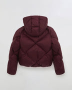 Diamond Down Puffer Jacket - Damson