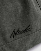 Script Washed Tote Bag - Graphite Grey