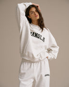 Oversized Sweatshirt-  Light Grey Melange