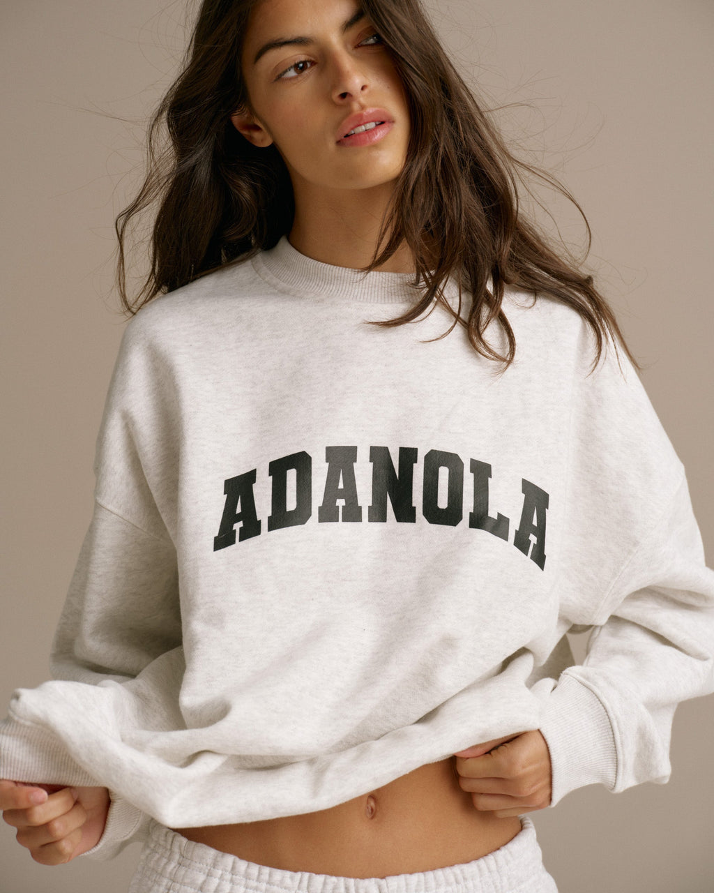 Oversized Sweatshirt-  Light Grey Melange