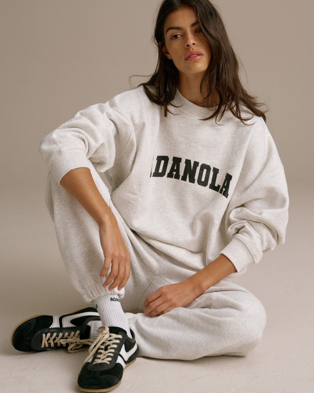 Oversized Sweatshirt-  Light Grey Melange