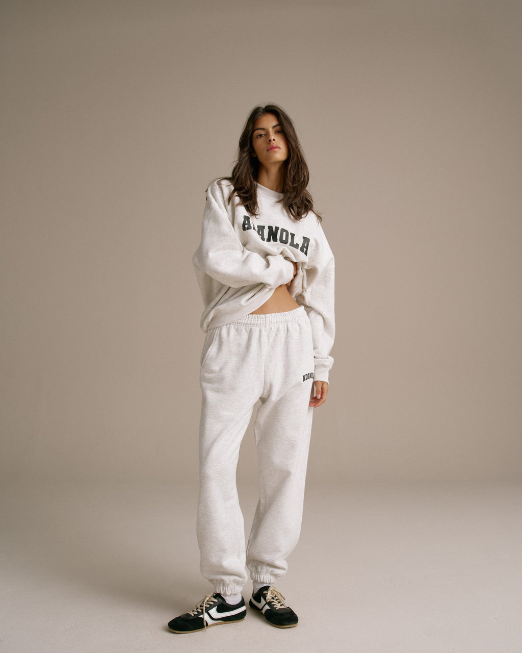 Oversized Sweatshirt-  Light Grey Melange