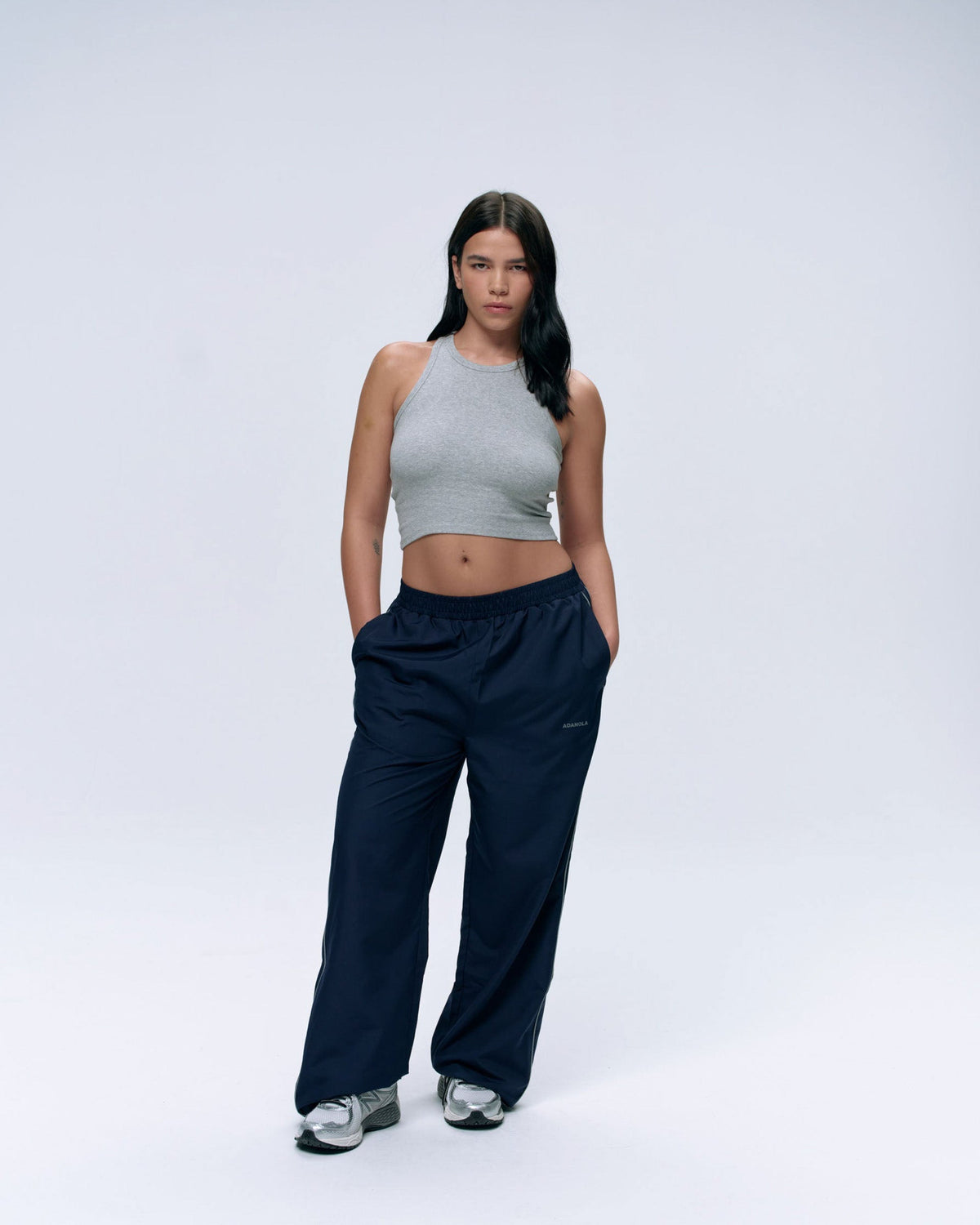 Rib Tank Top - Light Grey Melange