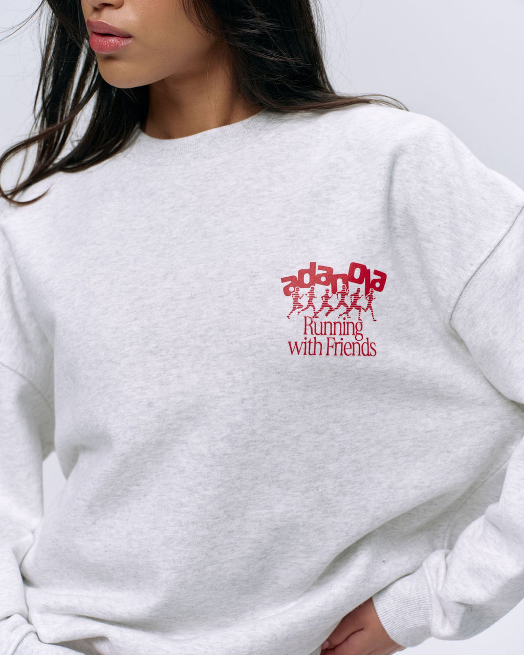 Oversized Sweatshirt - Light Grey Melange