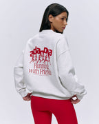 Oversized Sweatshirt - Light Grey Melange